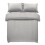 (King (230x220 cm)) Satin Stripe Duvet Cover 3PCS Grey Bedding Set 2
