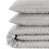 (King (230x220 cm)) Satin Stripe Duvet Cover 3PCS Grey Bedding Set 3