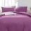 (Double (200x200 cm)) Reversible Plain Duvet Cover Purple Bedding Sets 7