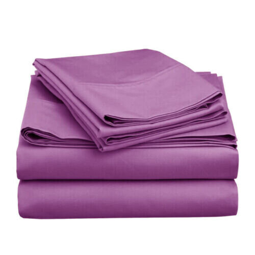 (Double (200x200 cm)) Reversible Plain Duvet Cover Purple Bedding Sets 2