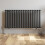 Anthracite Designer Radiator Horizontal Oval Column Single Panel Rad 600x1200mm 1