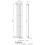 Designer Radiator Vertical White Flat Panel Rads Single Panel 1800x300mm 7