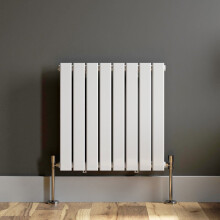 Modern Horizontal 600 x 600mm Radiator Heater Single Flat Panel Column White