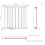 Modern Horizontal 600 x 600mm Radiator Heater Single Flat Panel Column White 7