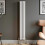 Designer Radiator Vertical White Oval Column Rads Double Panel 1600x240mm 1