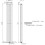 Designer Radiator Vertical White Oval Column Rads Double Panel 1600x240mm 7