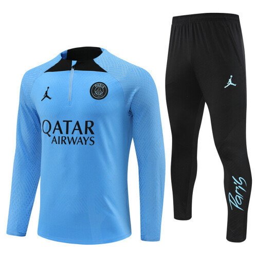 S 2022 23 PSG Player Edition Football Training Suit Long Sleeve Tracksuit Light Blue on OnBuy