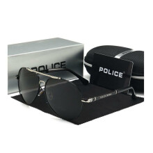 (Black) Mens Police Polarized Sunglasses 4 Colors with Box