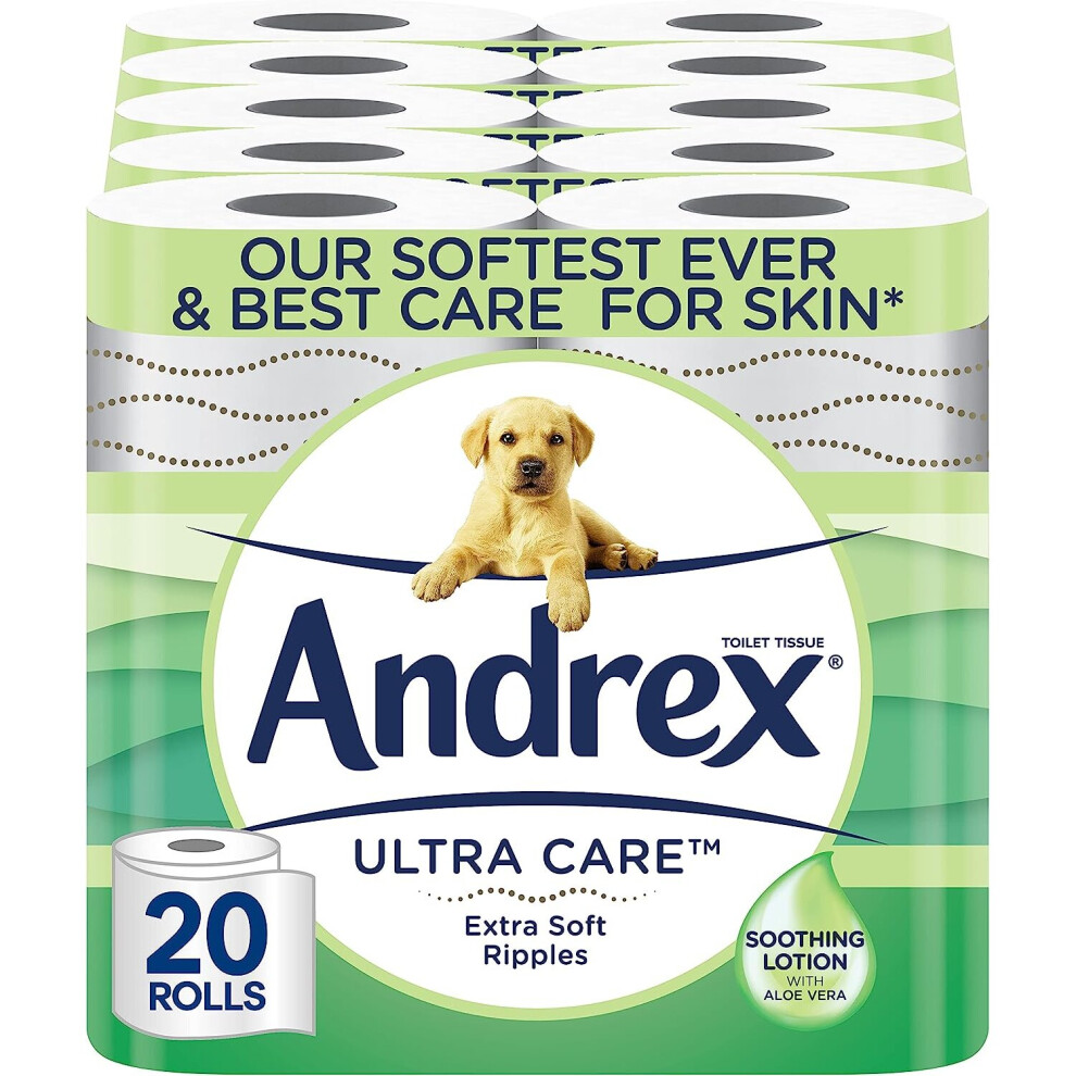 Andrex Ultra Care Toilet Paper - 20 Toilet Roll Pack