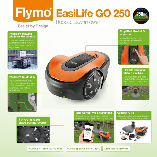 Flymo Flymo EasiLife GO 250 Robotic Lawnmower 2