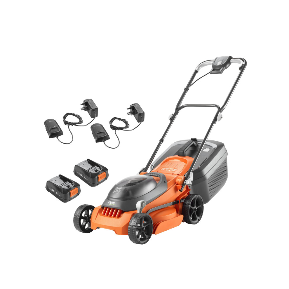 Flymo 36V EasiStore 340R Cordless Rotary Lawnmower 2.0 KIT