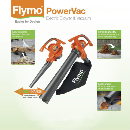Flymo Flymo PowerVac 3000 Corded 2-in-1 Blower Vacuum 2