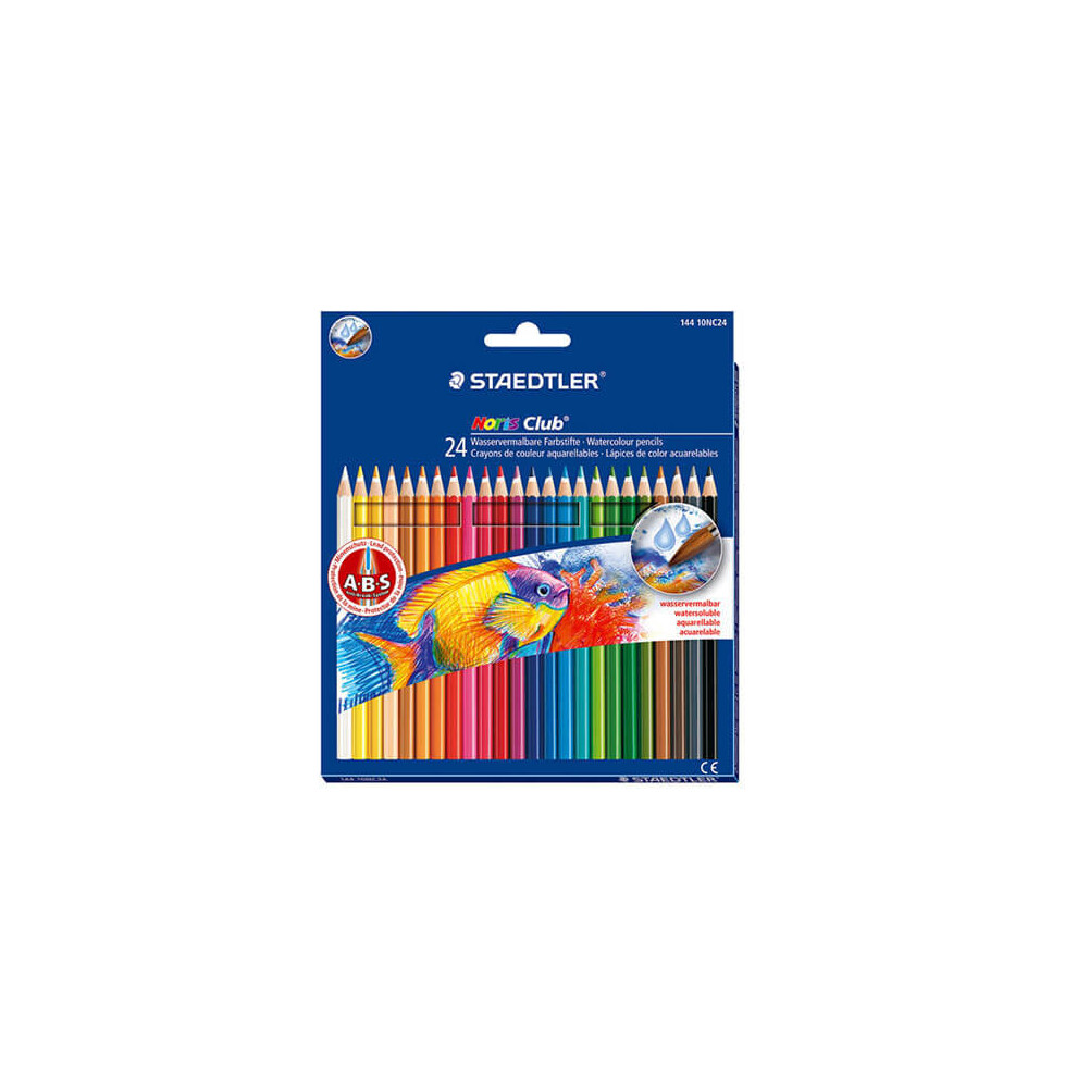 1 Pack - Staedtler 14410CN24 Noris Club Aquarell Watercolour Pencils - Pack of 24