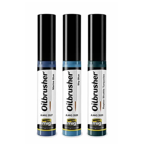 Ammo by Mig Oilbrushers Set - Blue Patinas Set