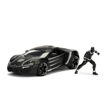 Jada Metals 1:24 Black Panther With Lykan Hypersport Die Cast Figure Model