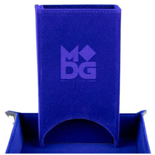 Metallic Dice Games LIC542 Fold Up Velvet Dice Tower, Blue - Board Game