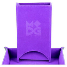 Metallic Dice Games LIC547 Fold Up Velvet Dice Tower, Purple - Board Game