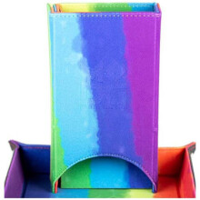 Metallische Dobbelstenen LIc548 Vouwbare Fluwelen Dobbelstenen Toren Waterverf Regenboog