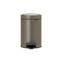 Poubelle     p   dale Brabantia newIcon avec seau int   rieur en plastique, 3 litres - Platinum