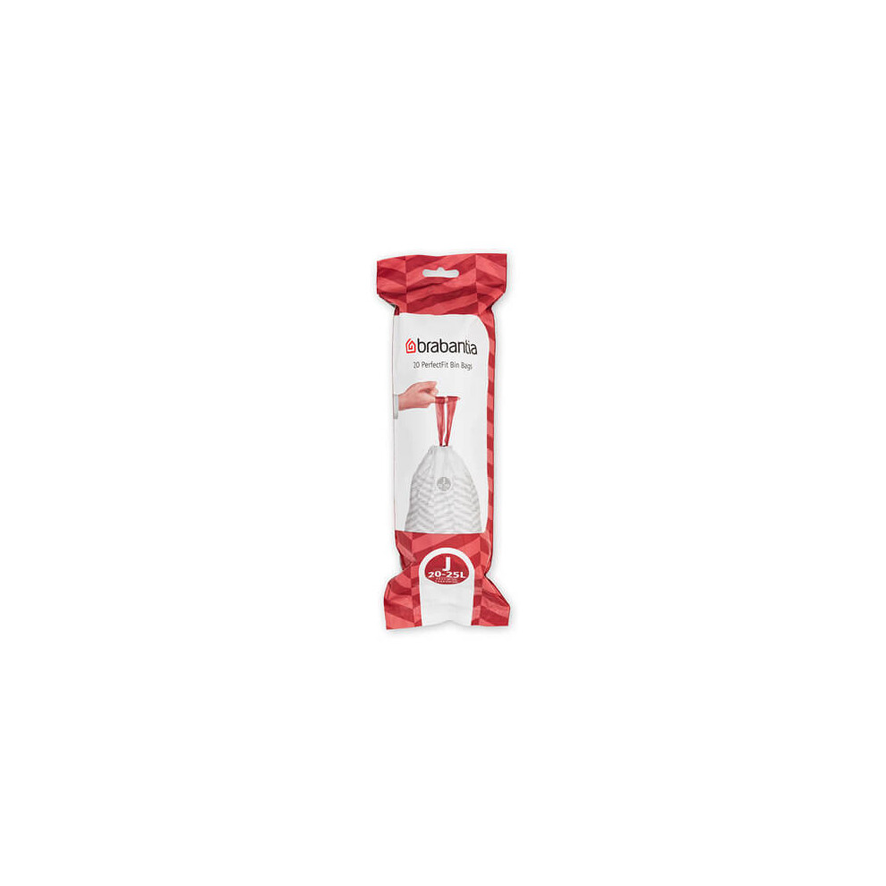 Brabantia White Perfectfit Bin Liner, Code J (23L), Pack Of 20 535 cm x 1 cm x 550 cm - Image 2