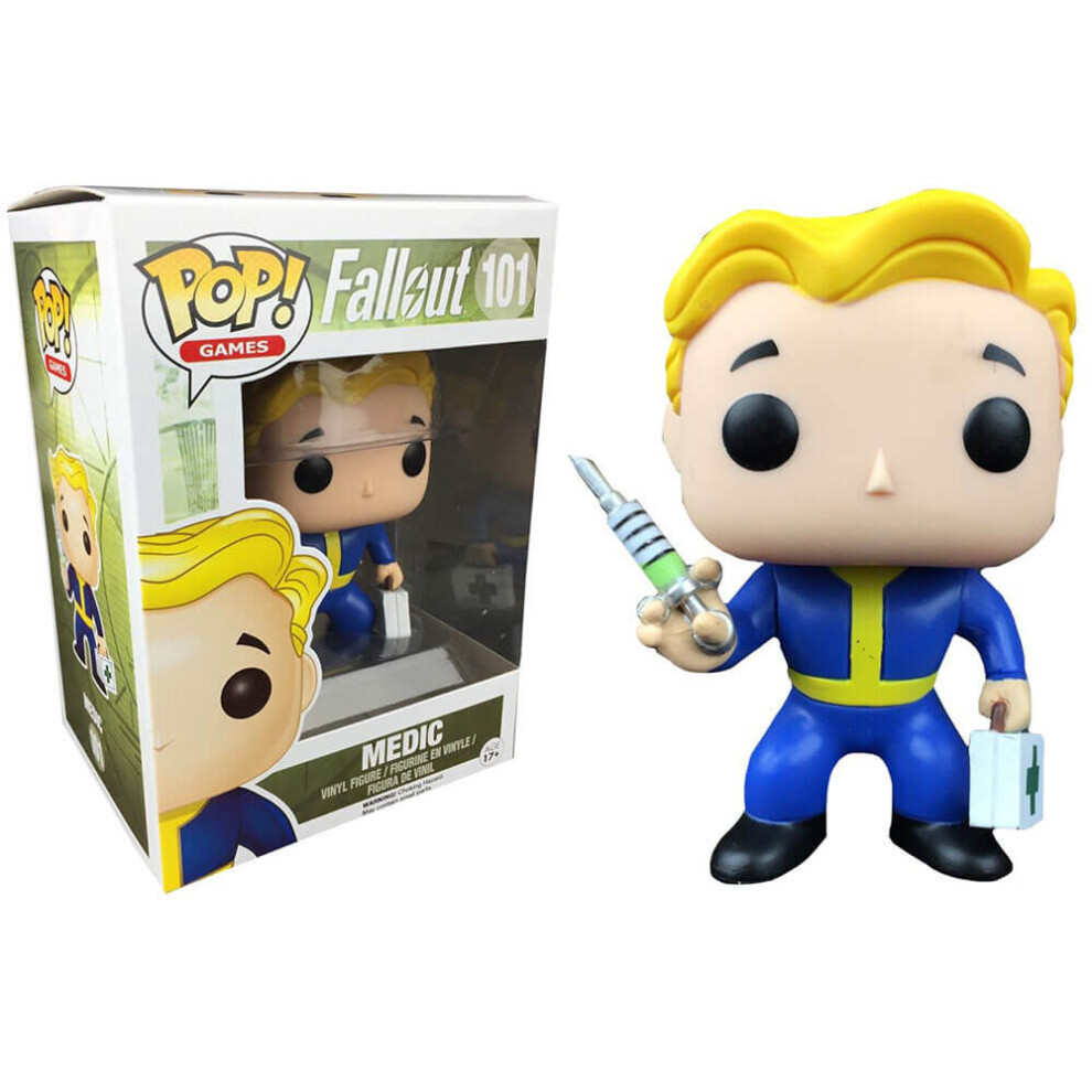 Funko Pop Fallout Medic Vault Boy Figure + Pop Protector