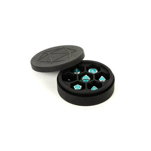 Metallic Dice Games LIC923 Silicone Round Dice Case - Black
