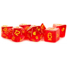 Metallic Dice Games LIC721 Unicorn-Red Dice - 7 Piece