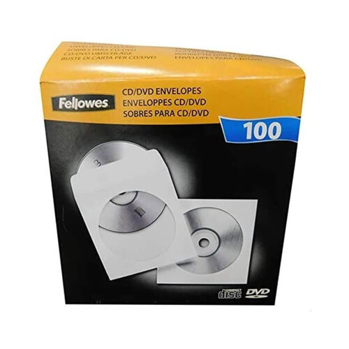 Fellowes Fellowes 90691 Sleeve case 1 discs Transparent,White