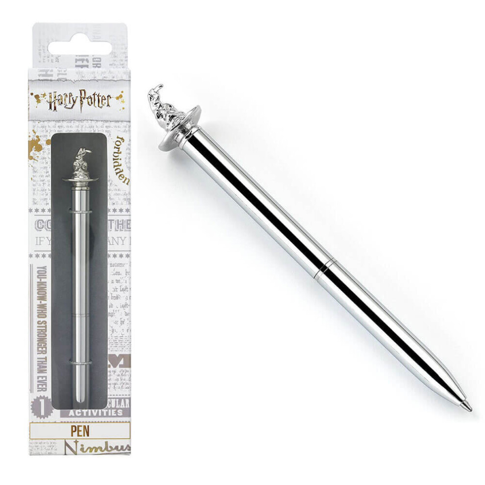 Harry Potter Hogwarts Sorting Hat Metallic Silver Writing Pen