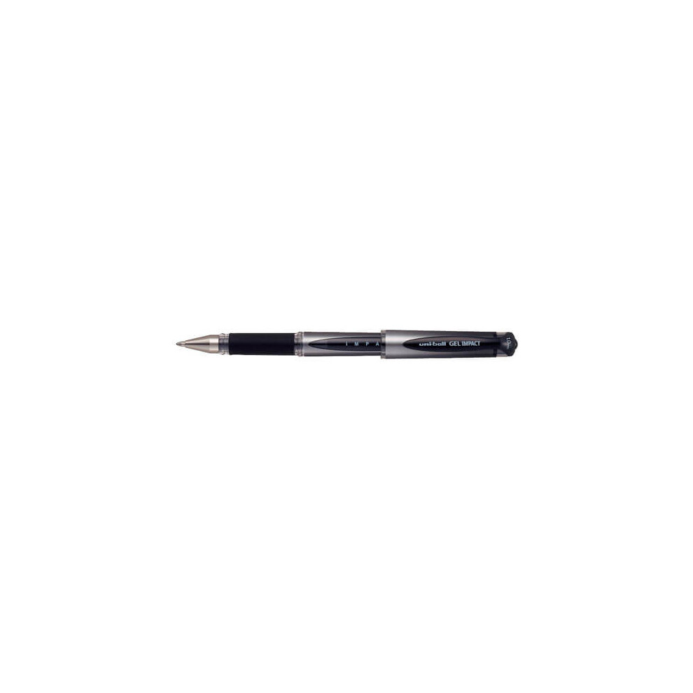 uni-ball uniball- Rollerball Pen - UM-153S Gel Impact- Black - Pack 12