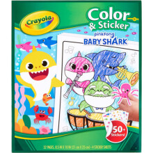 Crayola Baby Shark Kleurplaten en Stickers, Cadeau voor Kinderen, Leeftijd 3-6 Jaar