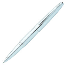Cross ATX Pure Chrome Rollerball Pen Chrome Trim With Rounded Clip & Black Ink