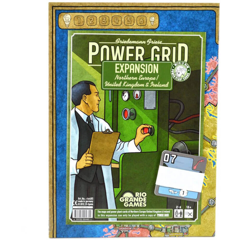 Rio Grande Games RIO575 Power Grid-N Europe & UK Recharged Board Game