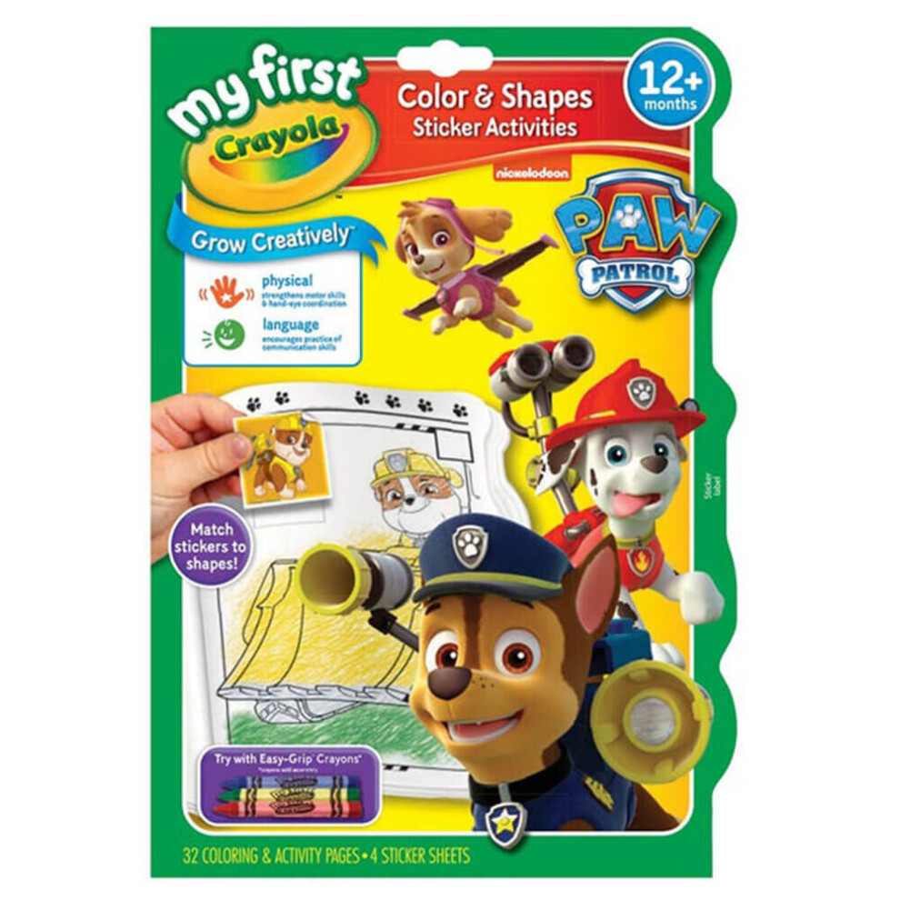 CRAYOLA PAW PATROL COLOUR AND SHAPES ACTIVITY BOOK