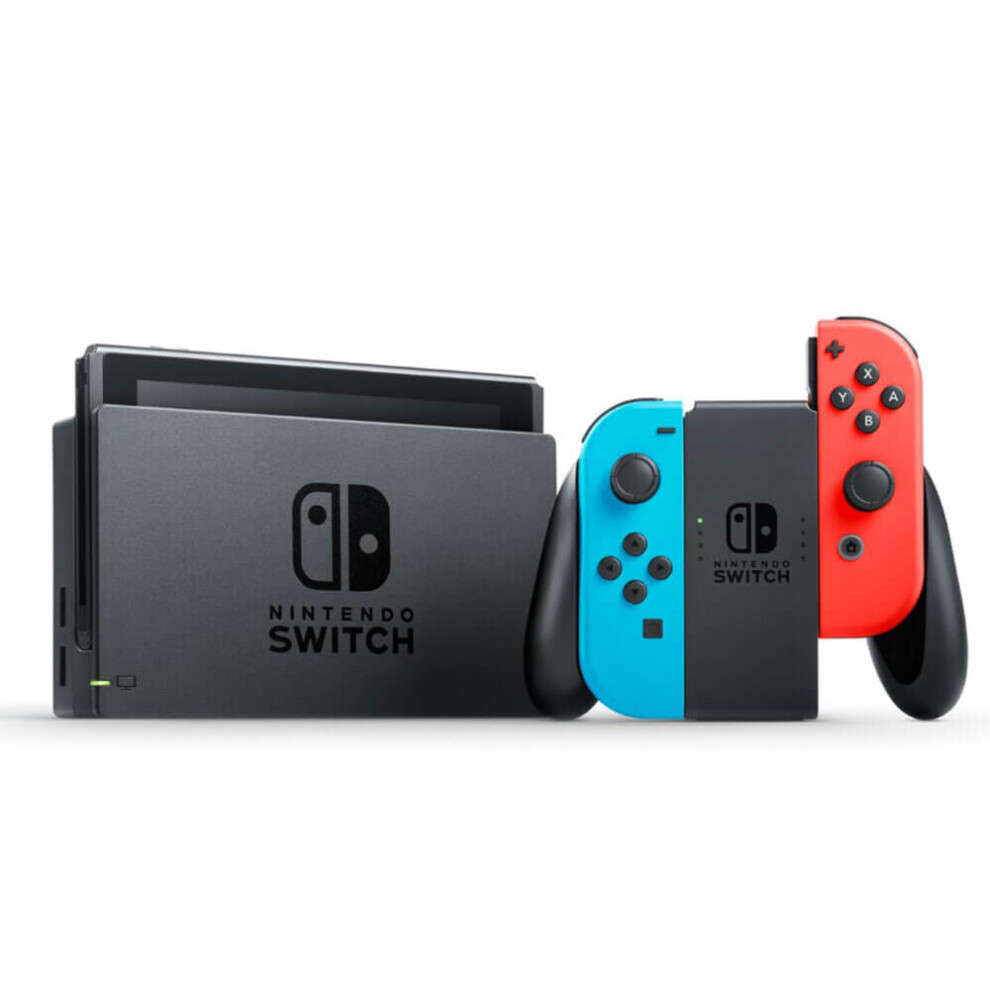 Nintendo Switch Console 2Nd Gen – Neon Blue/Red: Home Console & Handheld, 3 Modes, Hd Rumble, Joy-Con, Local Multiplayer