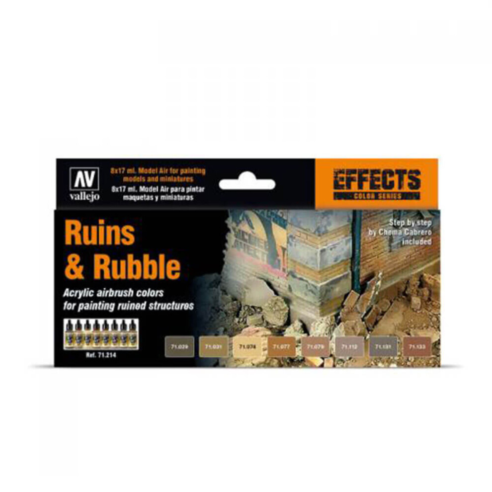 VAL71214 - AV Vallejo Model Air Set - Ruins and Rubble (8)