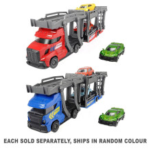 Dickie Toys 203745008 Carrier Car Transporter with 3 Vehicles, Multicoloured