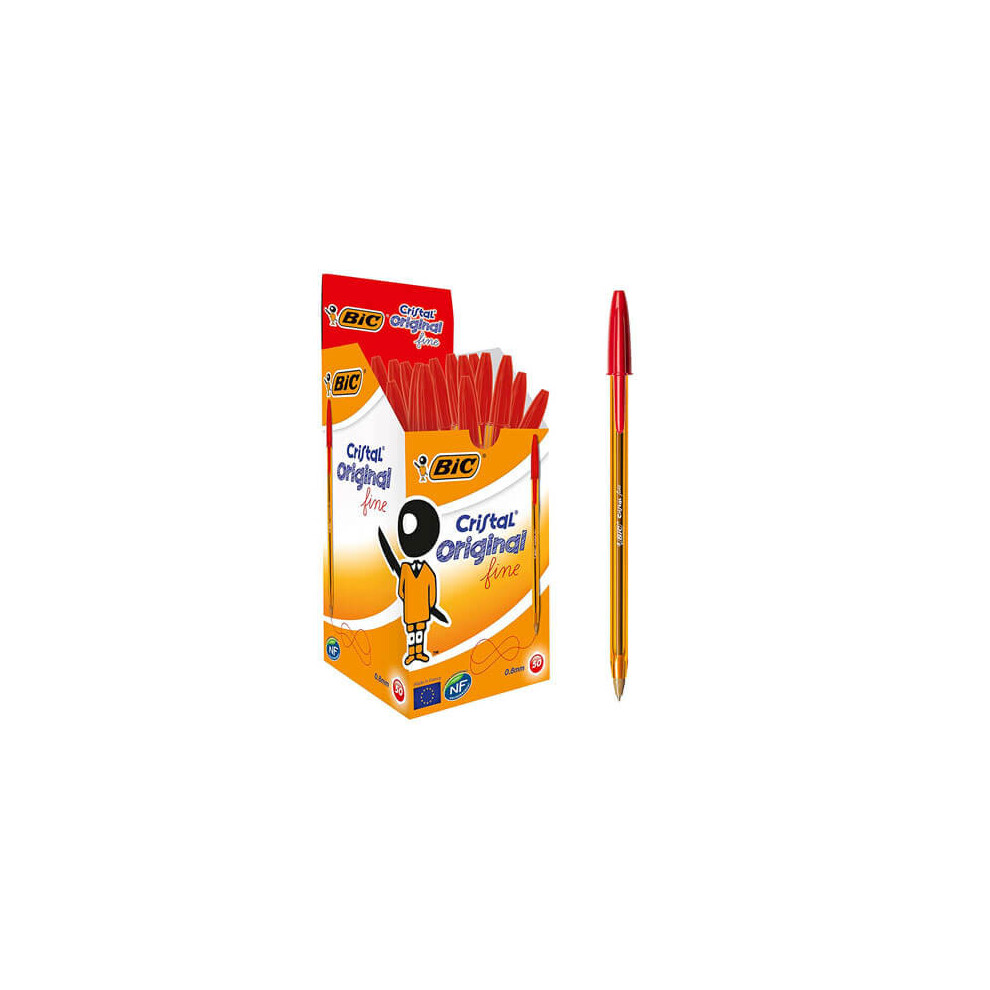 BIC Cristal Fine 0.8mm Red (Box 50)