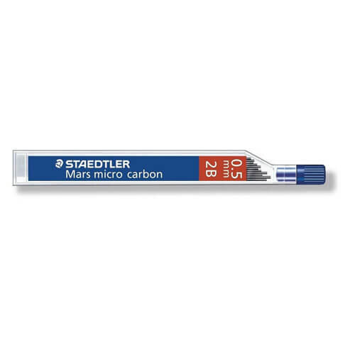 Staedtler Packung mit 12 Mine 0,5 mm. 2B - STAEDTLER - MARSMICRO - Polycarbonat - Hohe Qualität