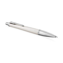Parker Urban Ballpoint Pen | Premium Pearl Metal Chiselled | Medium Point Blue Ink | Gift Box