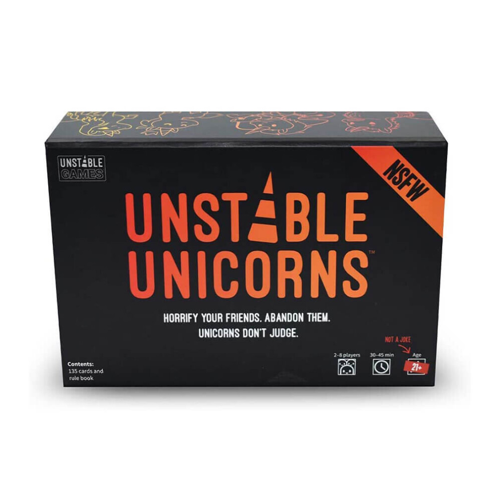 Unstable Unicorns Not Safe For Work Card (NSFW) Game - A Strategic Card Game and Party Game for Adults with Drinking Rules Available