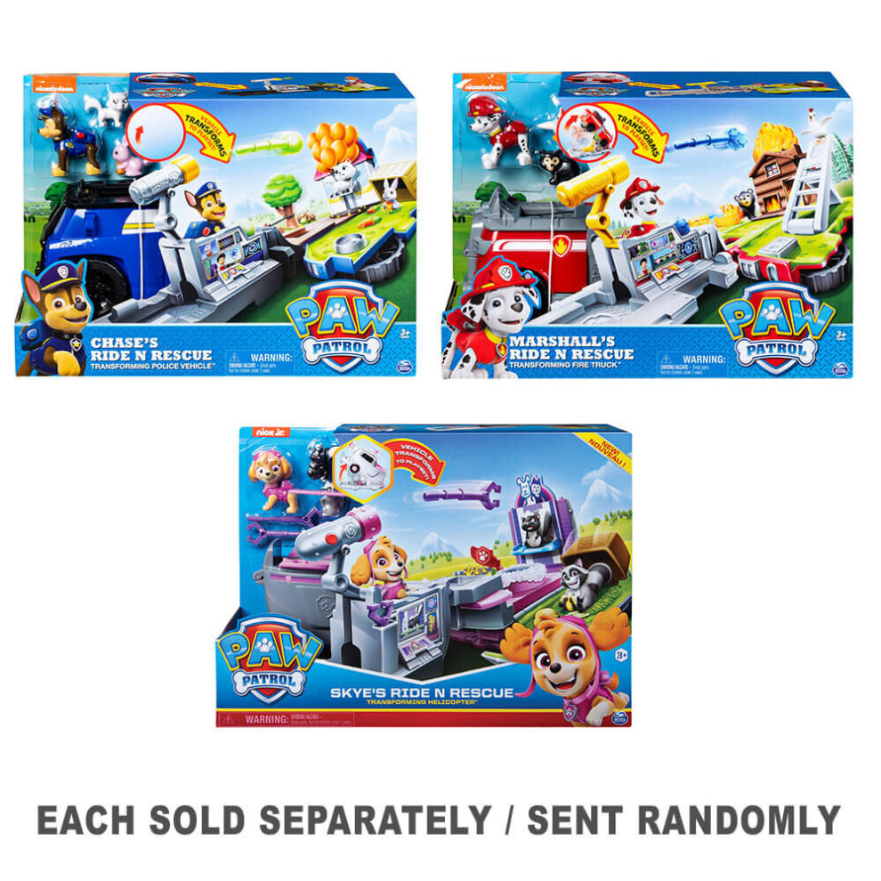 Paw Patrol 6054921 Skyea s Ride N Rescue 2 in 1 Transforming Playset and Helicopter for Kids Aged 3 Years and Over Multicolour on OnBuy