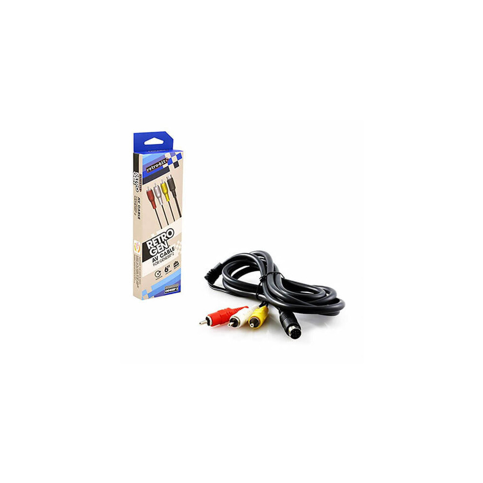 Retro-Bit Sega Genesis 2 Nomad 9-Pin Av Cables Video 812820013234