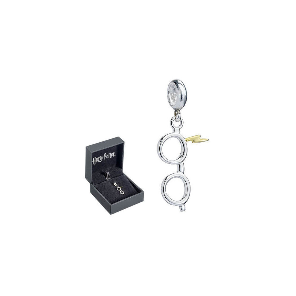Harry Potter Sterling Silver Lightning Bolt And Glasses Slider Charm