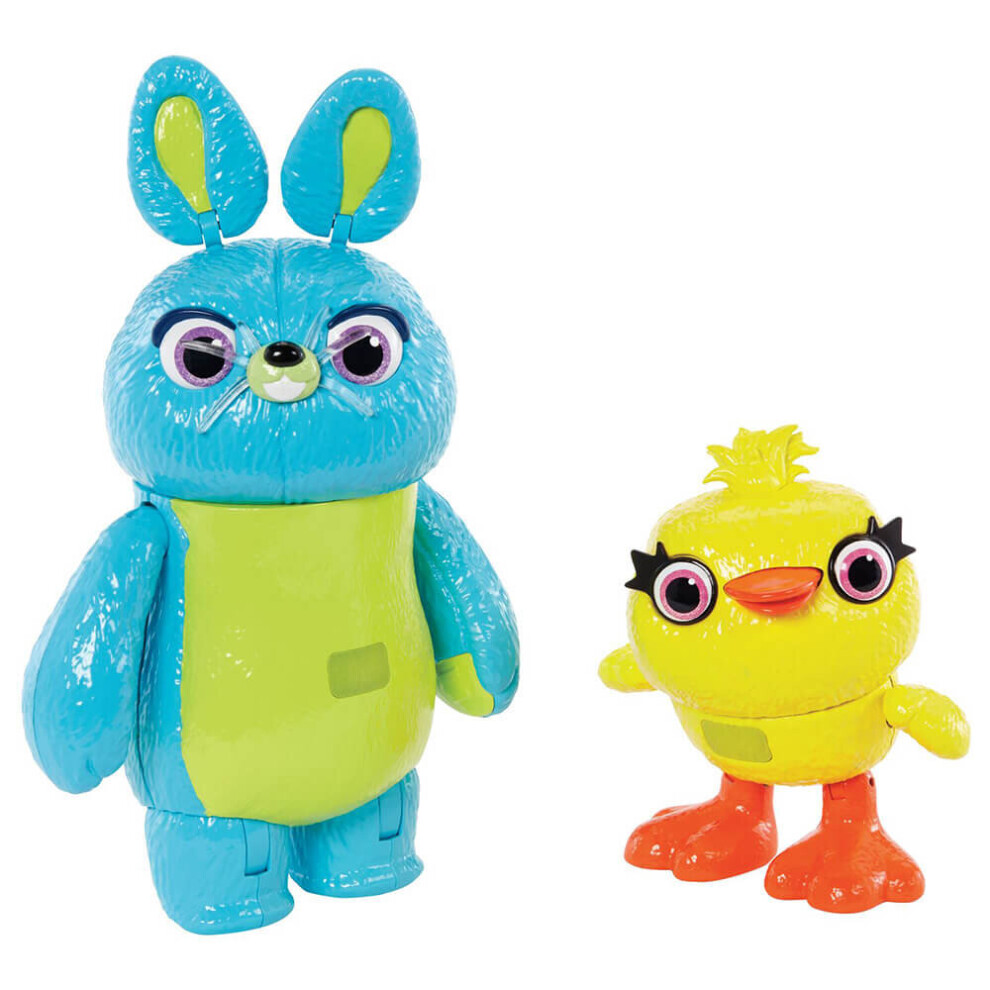 Disney Pixar Toy Story Ducky and Bunny 2-Pack in Movie-inspired Relative Scale Interactive, Talking, For Ages 4 Years Old and Up