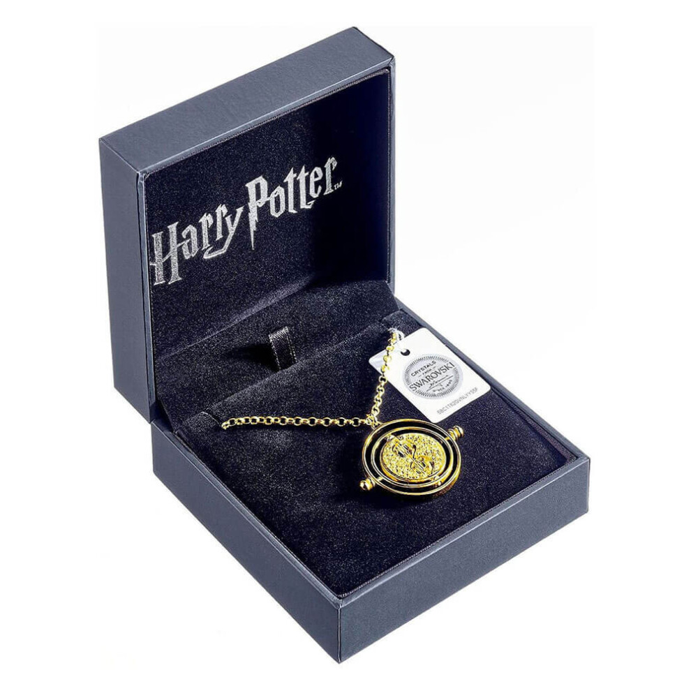Harry Potter Time Turner Gold Plated Sterling Silver Necklace With Swarovski Crystals