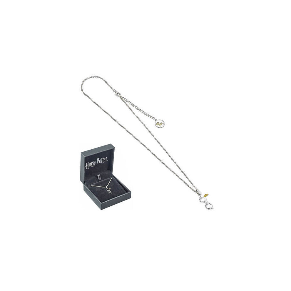 Harry Potter Sterling Silver Lightning Bolt And Glasses Necklace