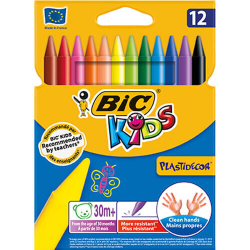 BIC Bic Kids Plastidecor - Crayon - Pack of 12