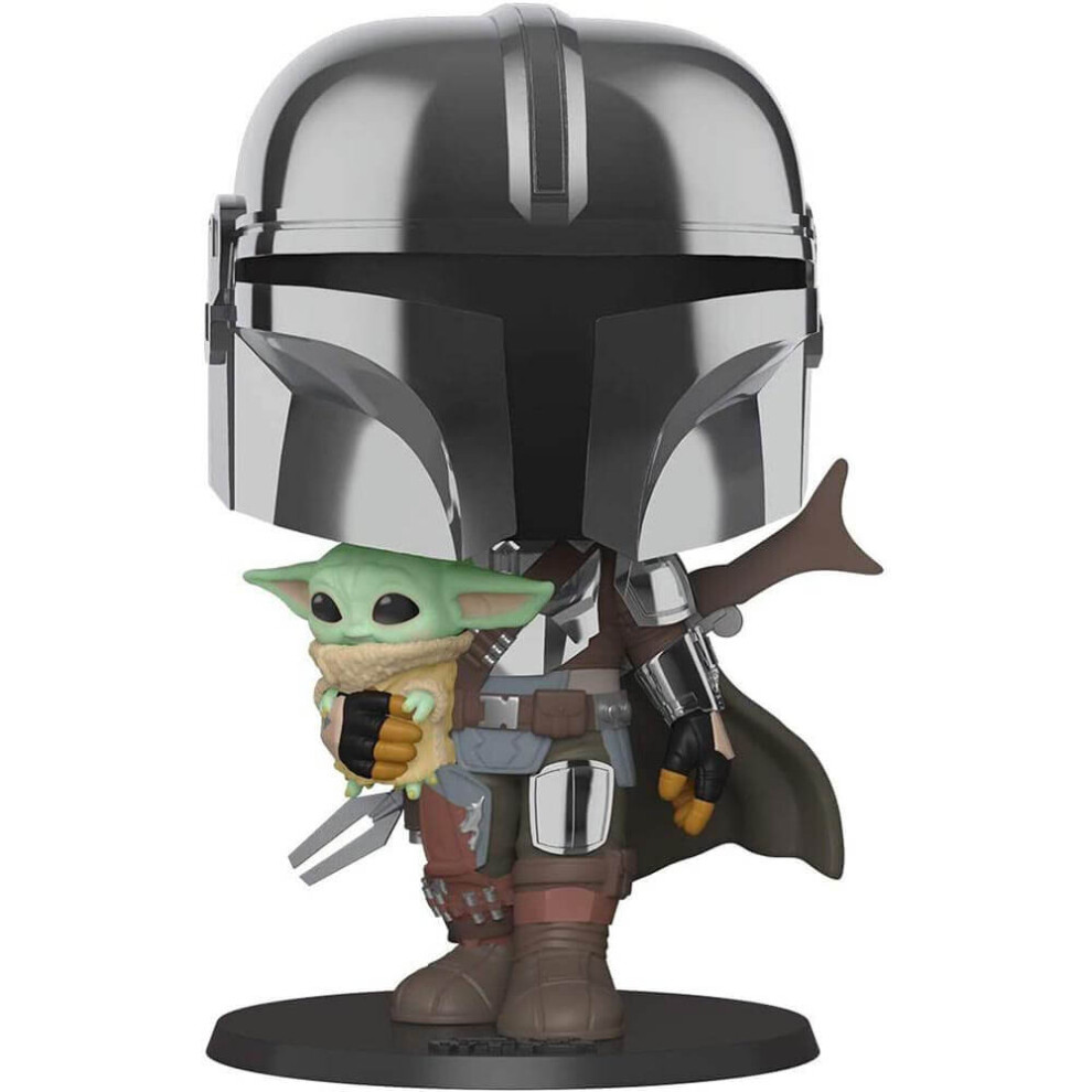 Funko Pop Star Wars: Mandalorian - 10" Mandalorian Holding The Child