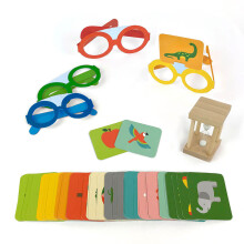 Petit Collage What am I Card Game A Family Guessing Game with Funny Glasses for All - Book